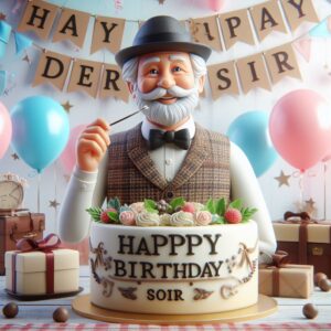 Happy Birthday Cake For Sir