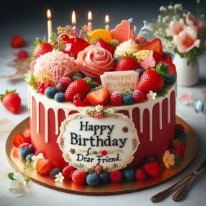 Happy Birthday Cake For Friend 03a8c617 1b92 4ac9 8b14 7579883d7cd4