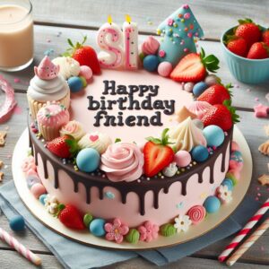 Happy Birthday Cake For Friend 10ec5d09 2a88 426d a067 c3e81b43eecb