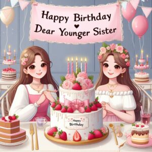 Birthday Cards For Younger Sister Happy Birthday Wishes