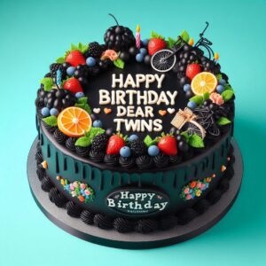 Happy Birthday Cake For Twins Happy Birthday Wishes