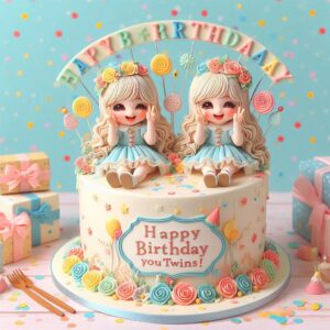 Happy Birthday Cake For Twins Happy Birthday Wishes