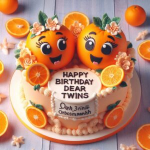 Happy Birthday Cake For Twins Happy Birthday Wishes