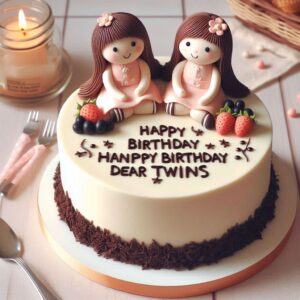 Happy Birthday Cake For Twins Happy Birthday Wishes