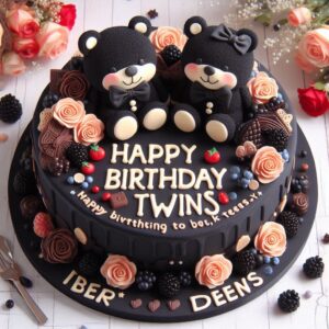 Happy Birthday Cake For Twins Happy Birthday Wishes