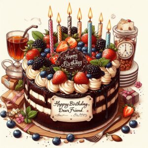 Happy Birthday Cake For Friend 93cb4cc8 4c3a 4088 8981 d79686015366
