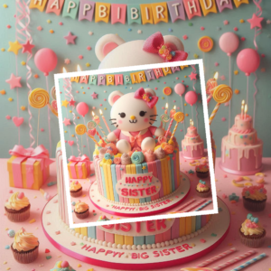 Happy Birthday Wishes Happy Birthday Big Sister for Streamers cake