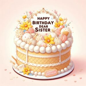 Happy Birthday Cake For Elder Sister