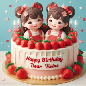 Happy Birthday Cake For Twins Happy Birthday Wishes