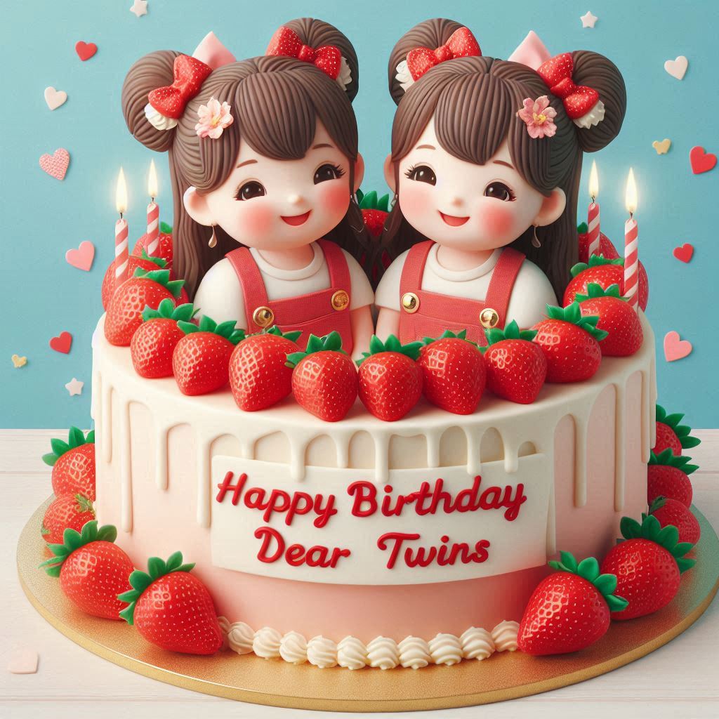 100+ Best Happy Birthday Cake For Twins