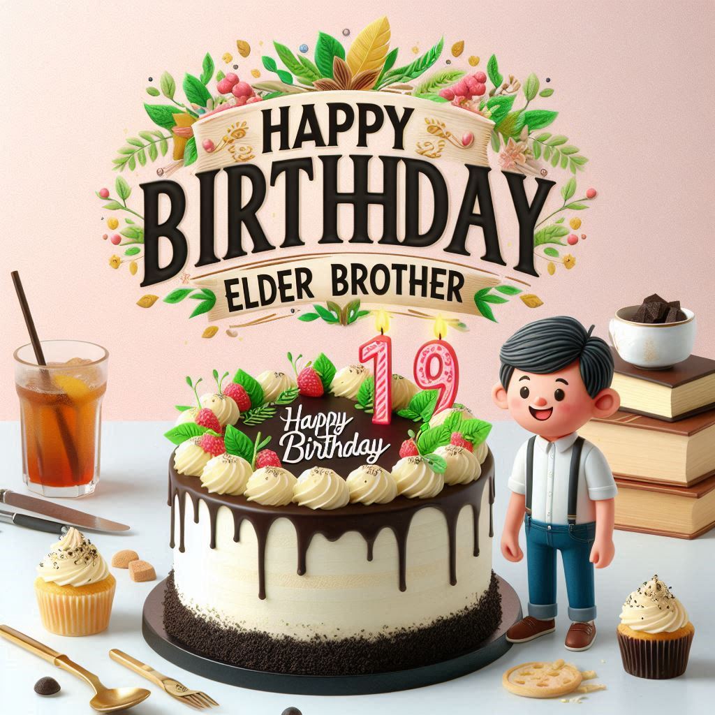 60+ New Happy Birthday Cake For Elder Brother