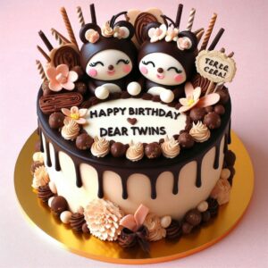 Happy Birthday Cake For Twins Happy Birthday Wishes