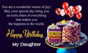 Happy Birthday Wish for Daughter