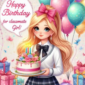 Happy Birthday Wishes For Classmate Girl